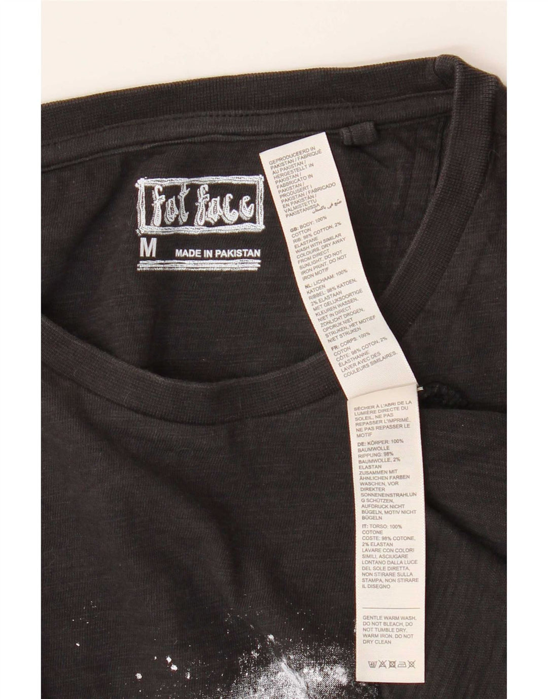 Fat Face Herren-T-Shirt mit Grafik, mittelschwarz, Baumwolle