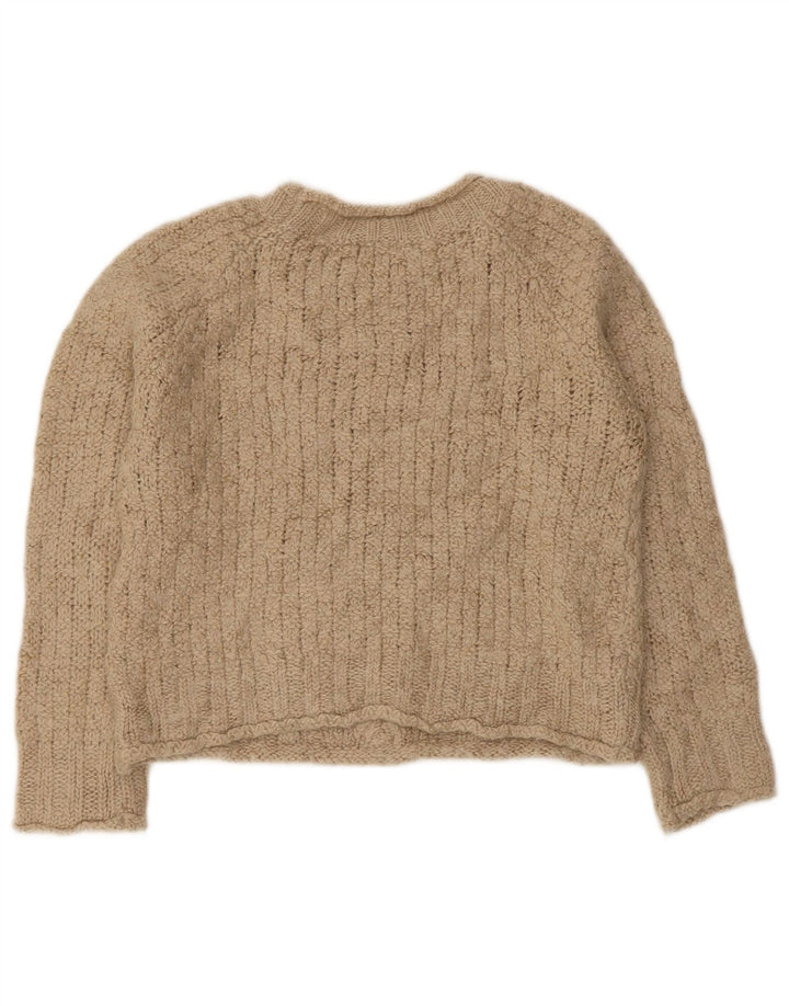 Marks & Spencer Damen Indigo-Pullover mit U-Boot-Ausschnitt, Gr. 12, Mittelbeige