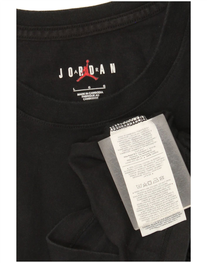 Jordan Herren-T-Shirt mit Grafik, groß, aus schwarzer Baumwolle