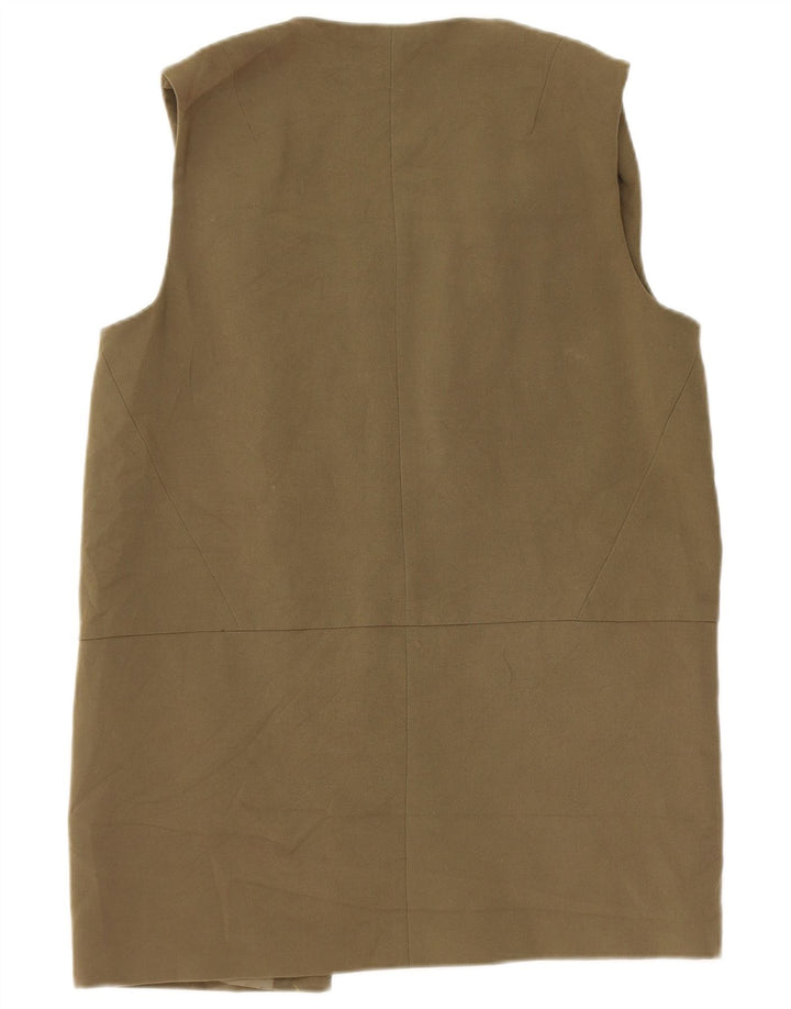 Topshop Damen Longline Weste UK 12 Medium Khaki