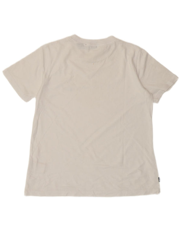 SUPERDRY Damen T-Shirt Top UK 8 Small Weiße Baumwolle