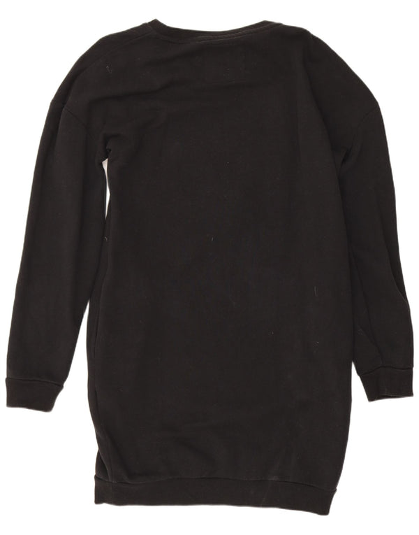 Superdry Sweatshirt-Pulloverkleid mit Grafik für Damen, UK 12, Mittelschwarz mit Blumenmuster