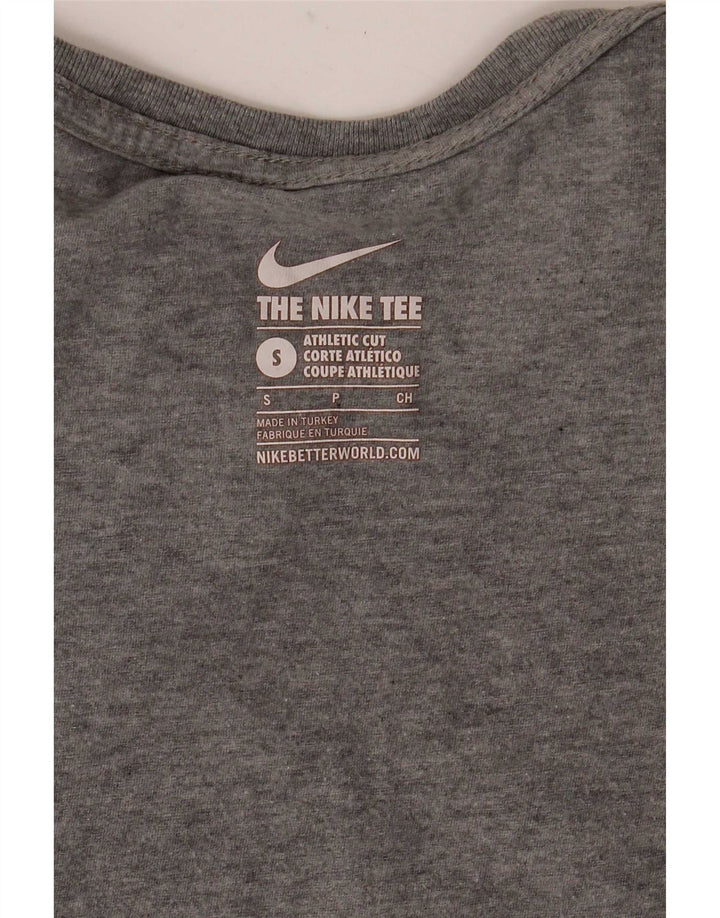 Nike Herren-T-Shirt mit sportlichem Schnitt und Grafik, Größe S, Grau meliert