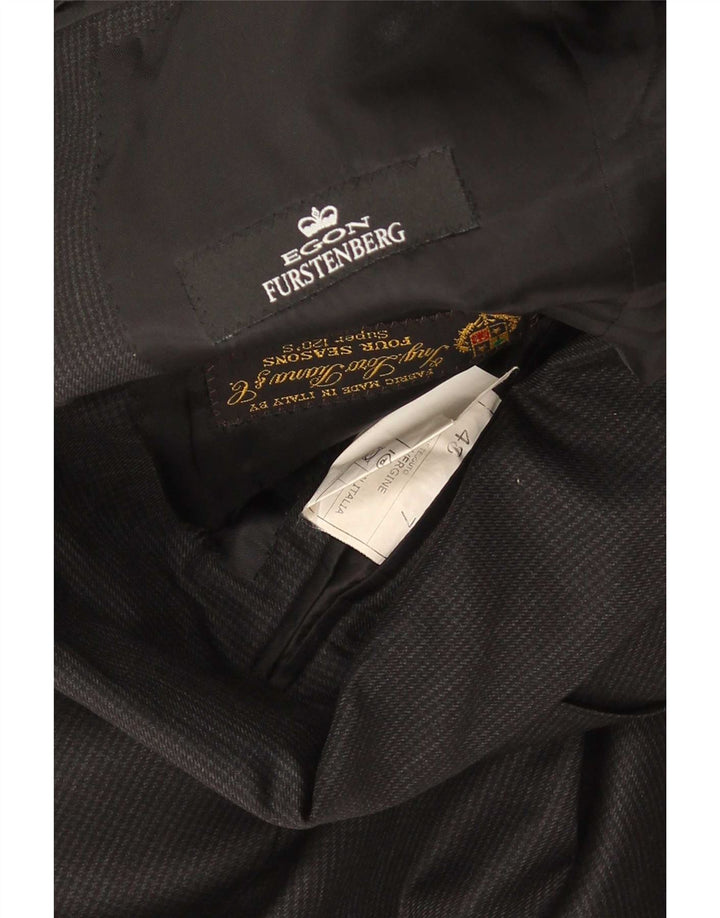 Loro Piana Herren-Blazer mit 2 Knöpfen, IT 48, Mittelschwarze Schurwolle