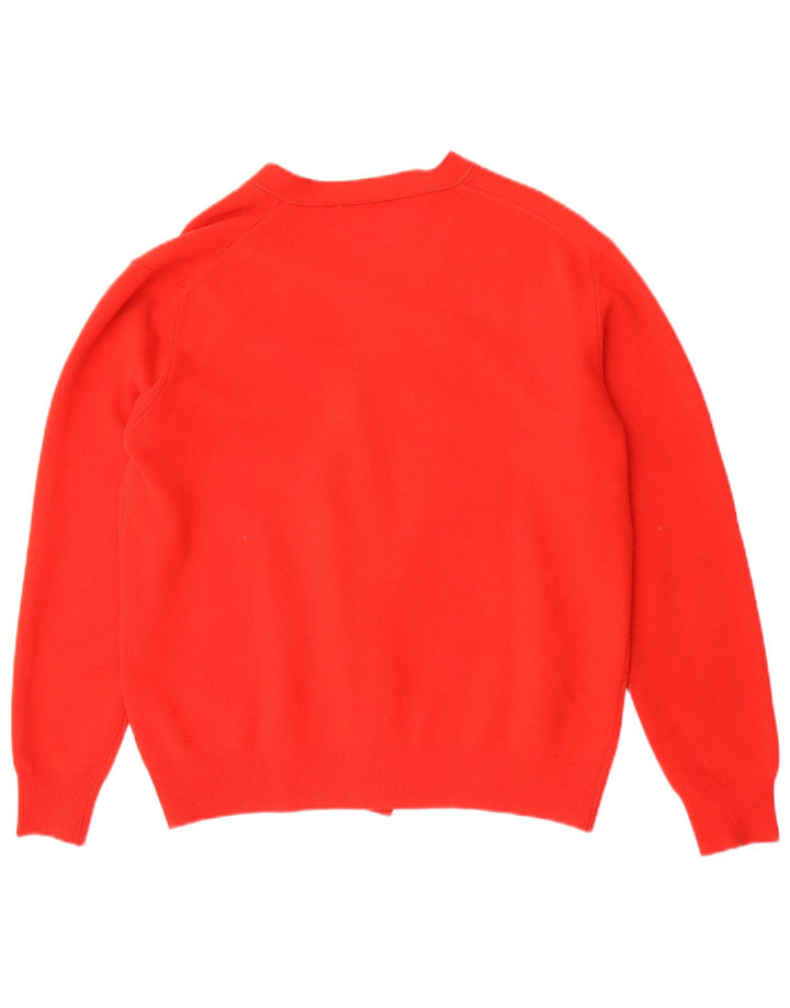 Vintage Damen Strickjacke IT 54 3XL Rot