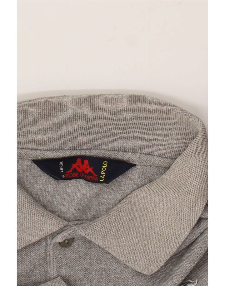 Kappa Herren-Poloshirt, groß, grau meliert