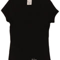 Champion Womens Heritage Classics T-Shirt Top UK 12 Mittelschwarze Baumwolle