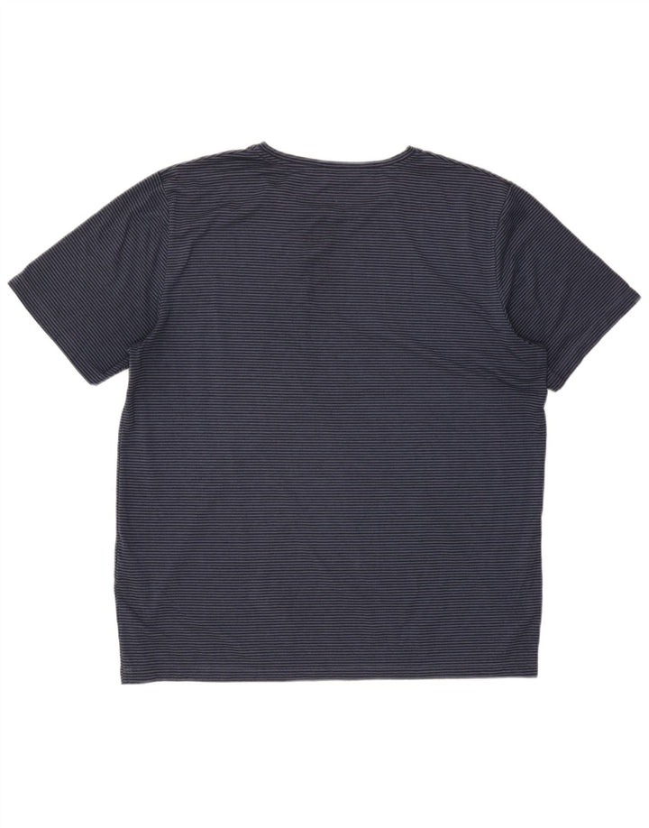 Rohan Herren-T-Shirt, groß, marineblau, gestreift, Polyester