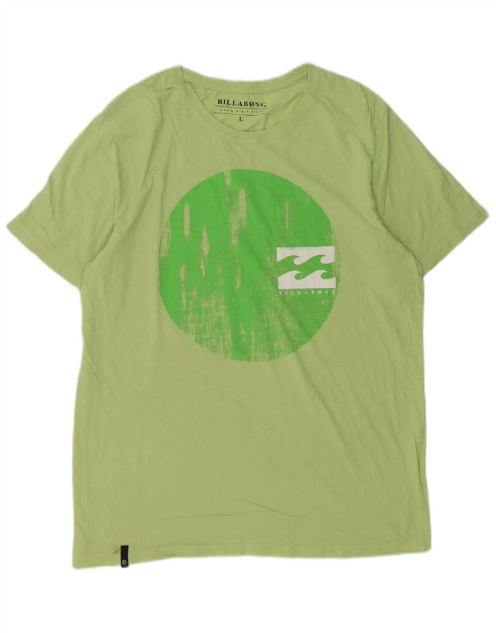 Billabong Herren-T-Shirt mit Grafik, groß, grüne Baumwolle
