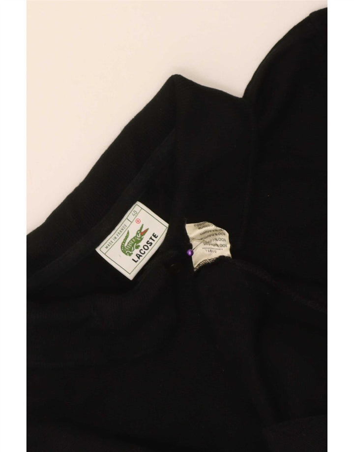 Lacoste Damen Langarm-Poloshirt, Größe 40, mittelschwarz, Baumwolle