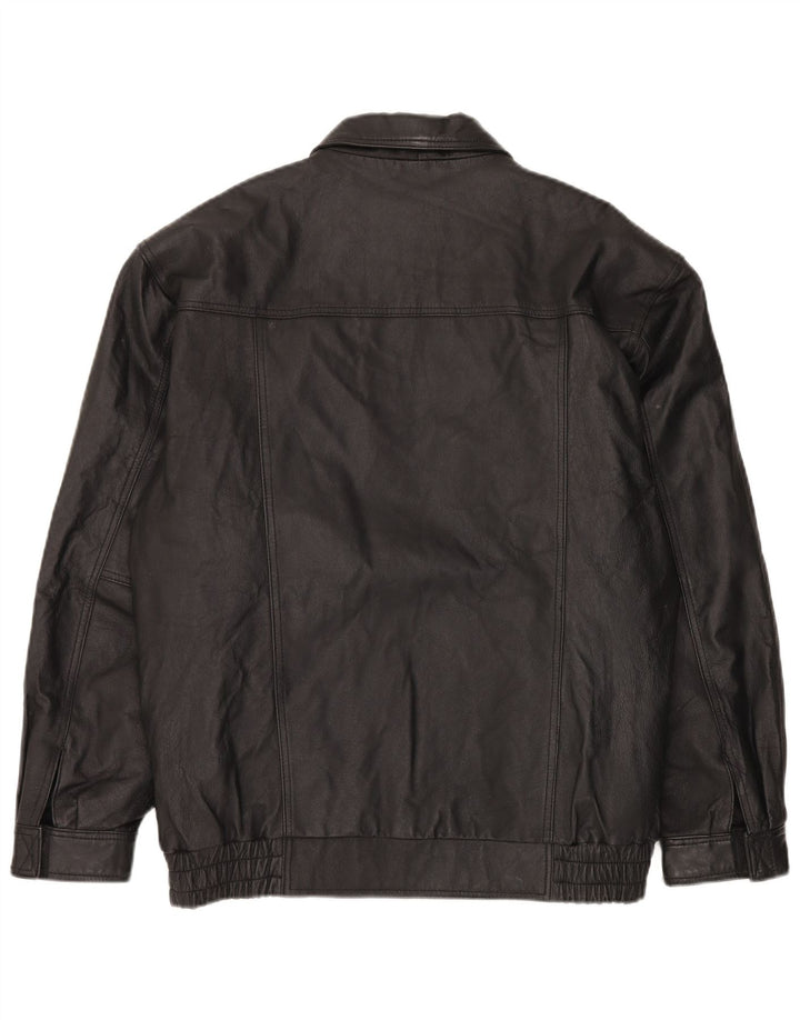 Vintage Herren Lederjacke UK 38 Mittelschwarzes Leder