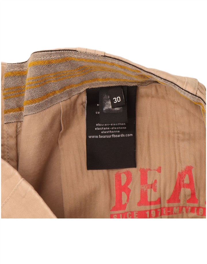 Bear Herren Cargoshorts W30 Mittelbeige Baumwolle