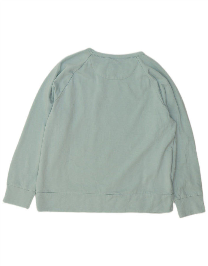 Eddie Bauer Damen Sweatshirt Pullover UK 16 Large Blau Polyester