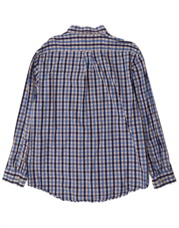 IZOD Herrenhemd, groß, blau kariert, Baumwolle