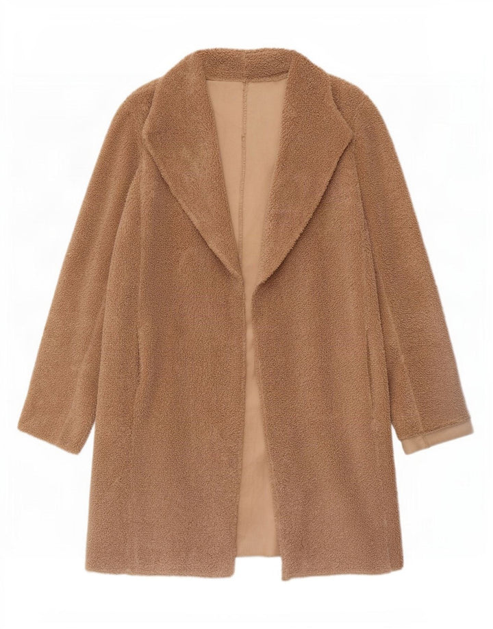 Marks & Spencer Teddybär-Mantel für Damen, UK 14, Größe L, braun, Polyester