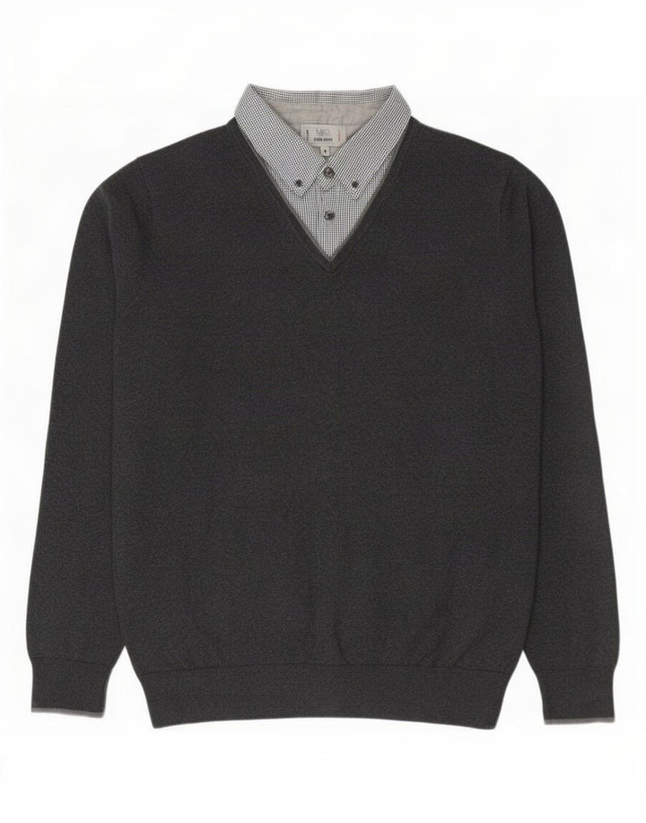 Marks & Spencer Herren-Pullover mit Rollkragen, reguläre Passform, mittelgrau