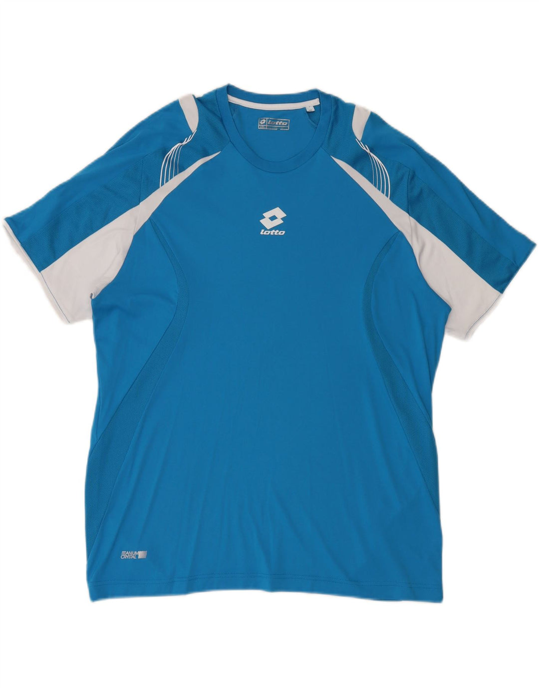 Lotto Herren T-Shirt Top 2XL Blau Colourblock Polyester
