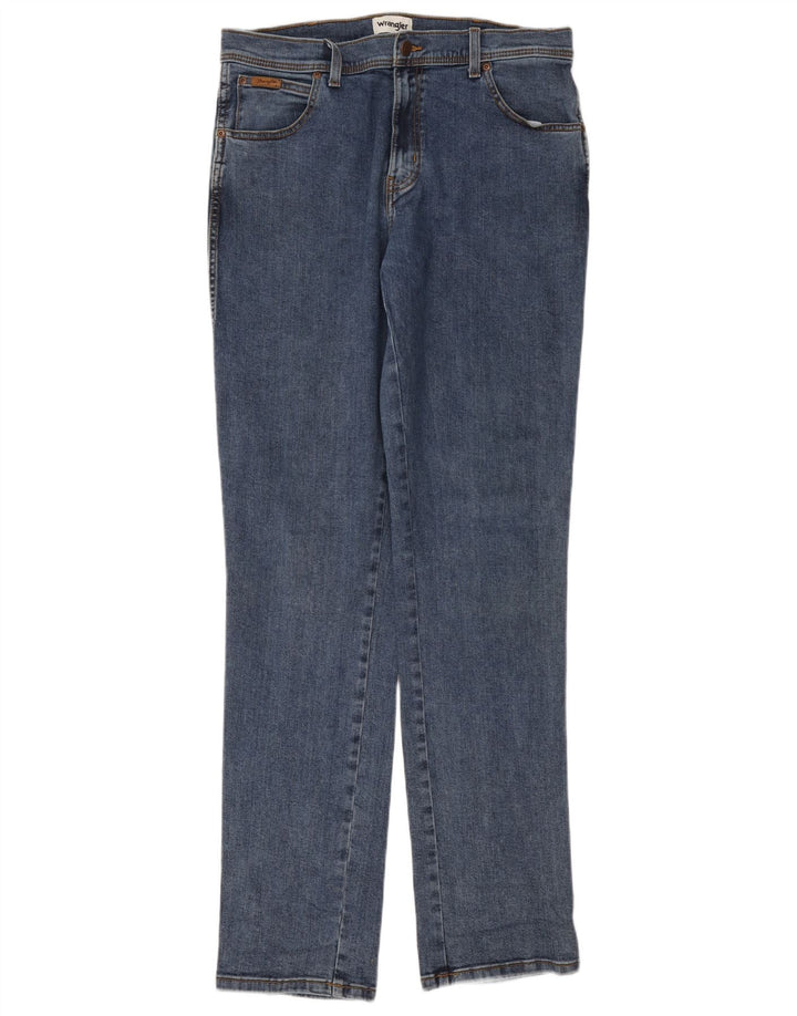 Wrangler Herren Texas Straight Jeans W36 L36 Blaue Baumwolle