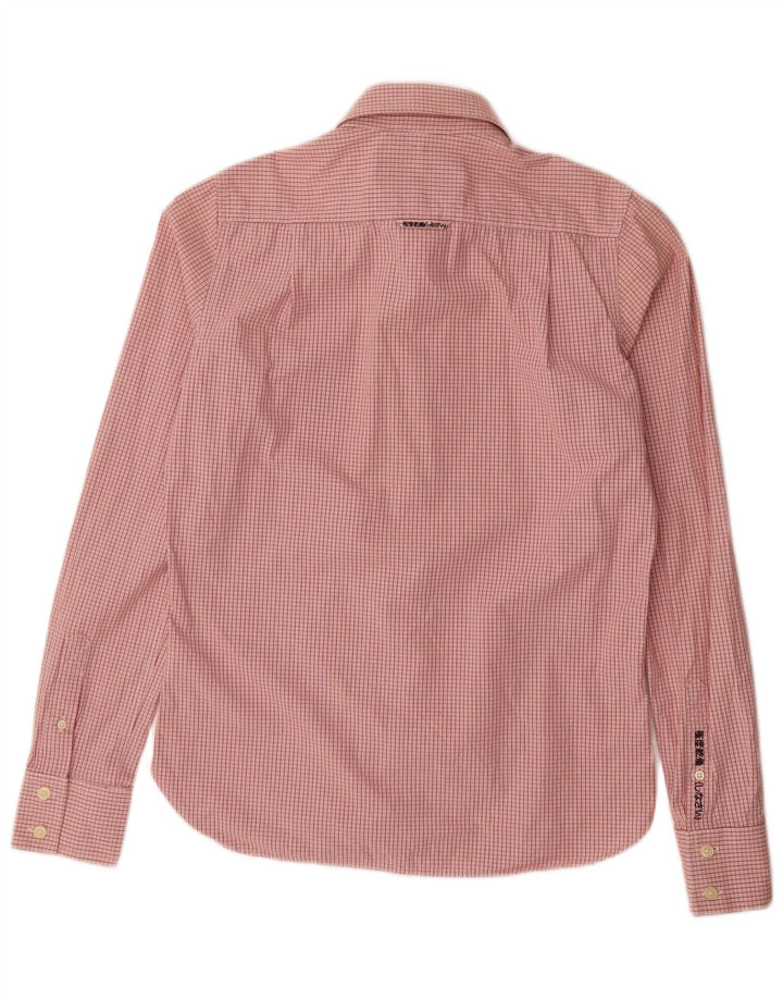 Superdry Herren-Hemd aus mittelroter Karo-Baumwolle