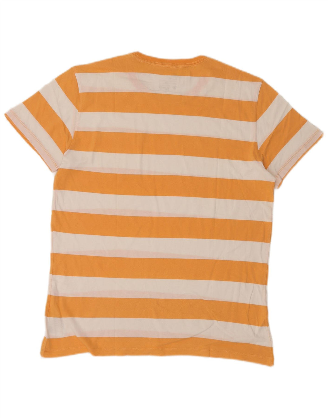 GAP Herren-T-Shirt-Oberteil aus mittelorange gestreifter Baumwolle