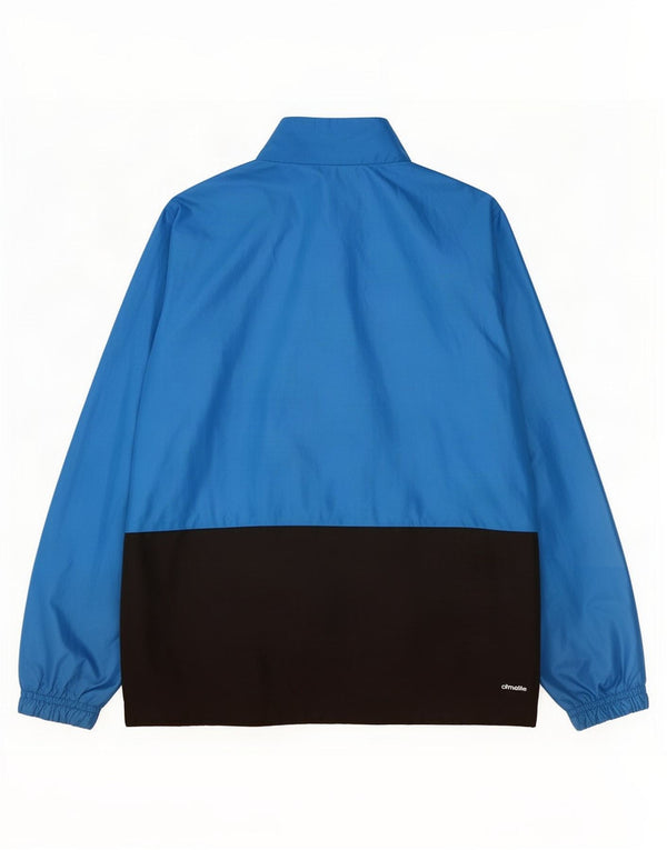 Adidas Jungen-Trainingsanzug-Top-Jacke, 9–10 Jahre, blaues Colourblock-Polyester