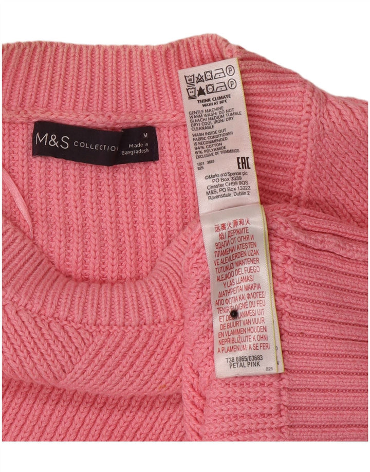 Marks & Spencer Damen-Pullover mit Rundhalsausschnitt, Gr. 14, Mittelrosa