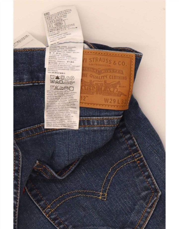 Levi's Herren 512 Slim Tapered Jeans W29 L32 Blaue Baumwolle
