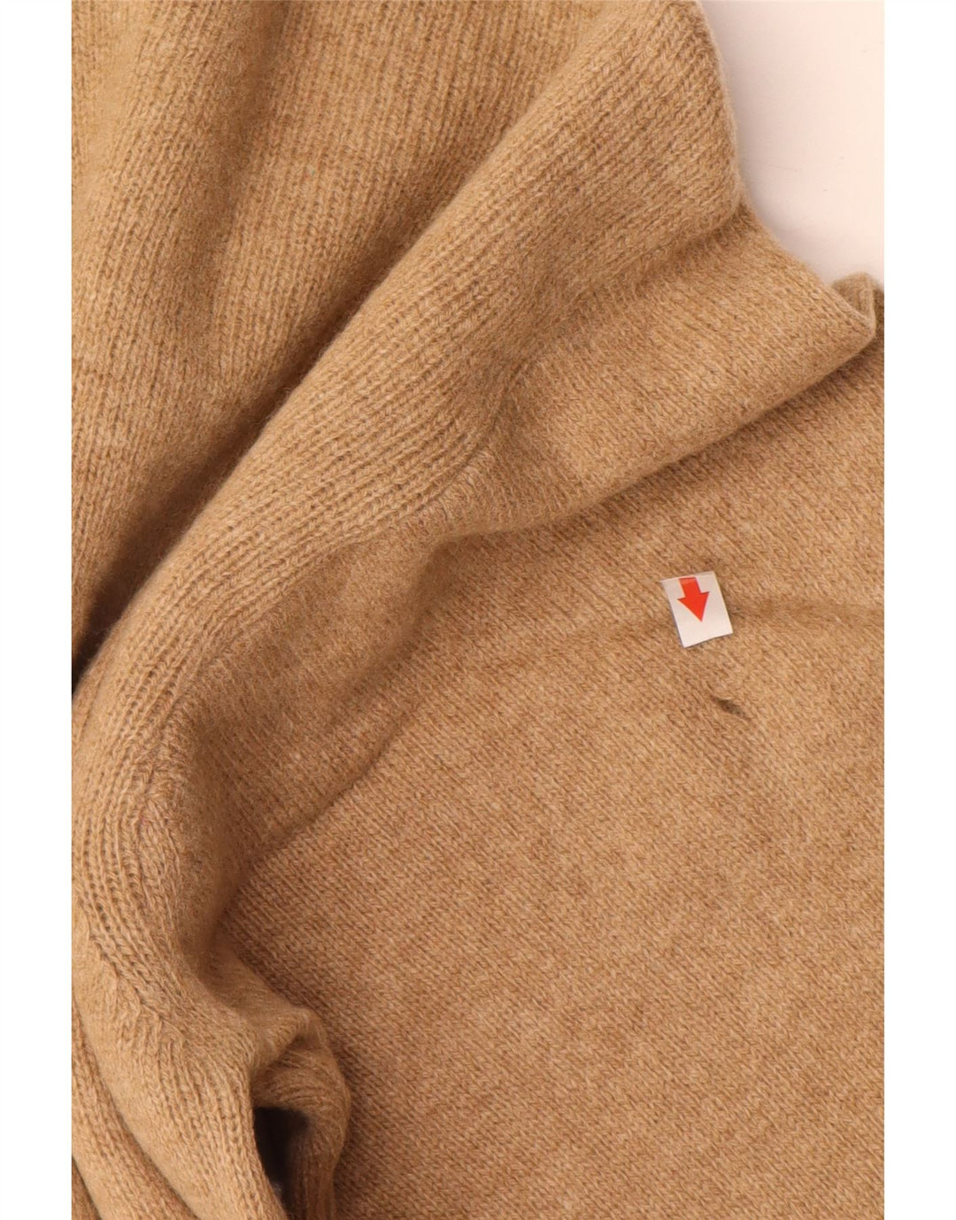 Vintage Herren Pullover mit V-Ausschnitt IT 48 Mittelbeige Wolle