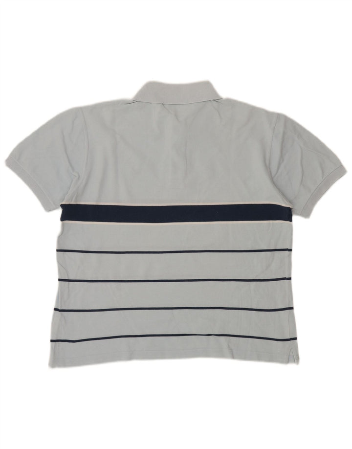 Fred Perry Herren-Poloshirt aus mittelblauer, gestreifter Baumwolle