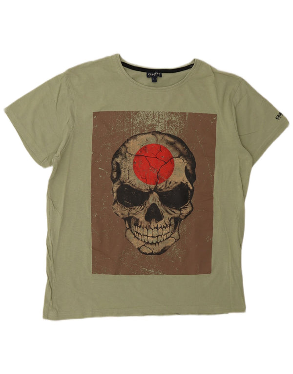Carrera Herren-T-Shirt mit Grafik, Größe L, Grün, Baumwolle