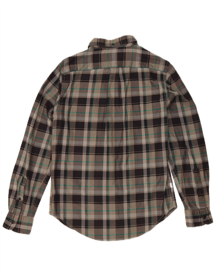 Levi's Herren-Flanellhemd mit schmaler Passform, klein, grau kariert, Baumwolle