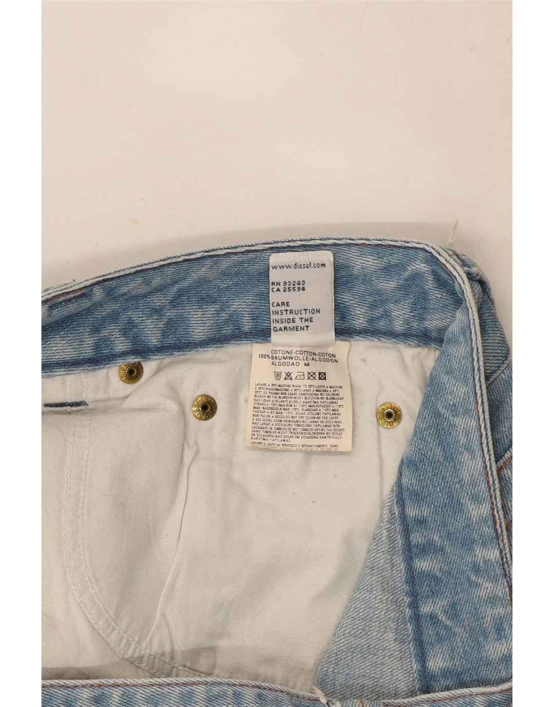 Diesel Damen Bootcut Jeans W32 L34 Blaue Baumwolle