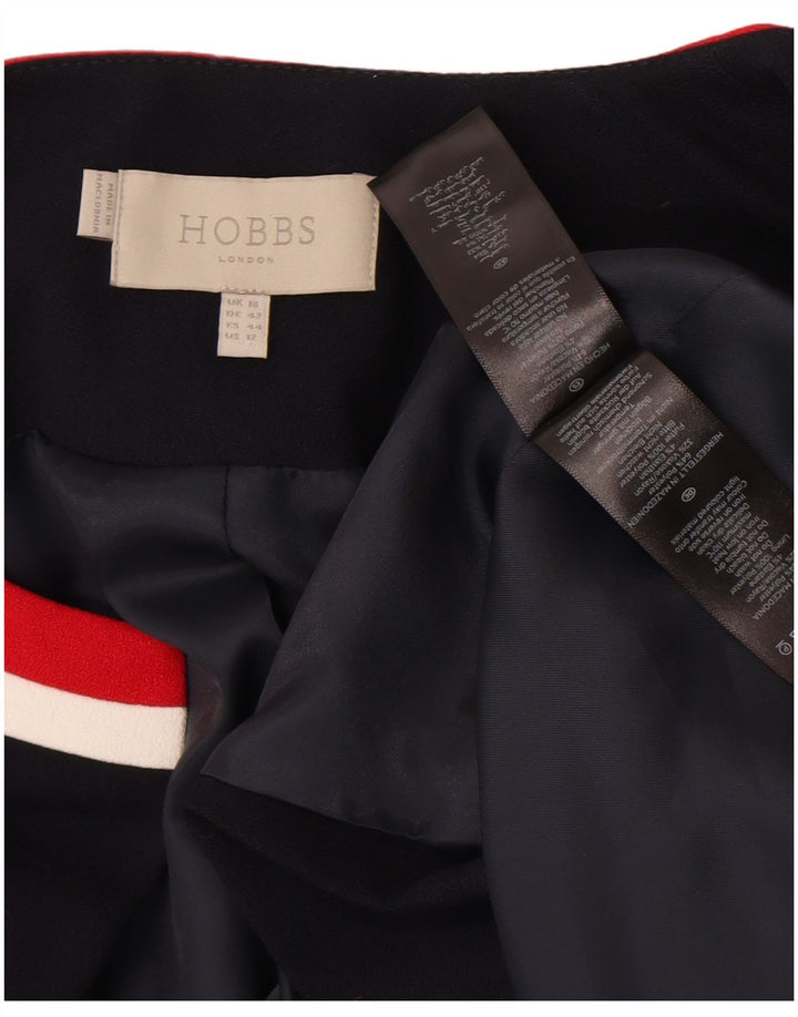 Hobbs Damen Crop Blazerjacke mit 3/4-Ärmeln, Gr. 16, Marineblau