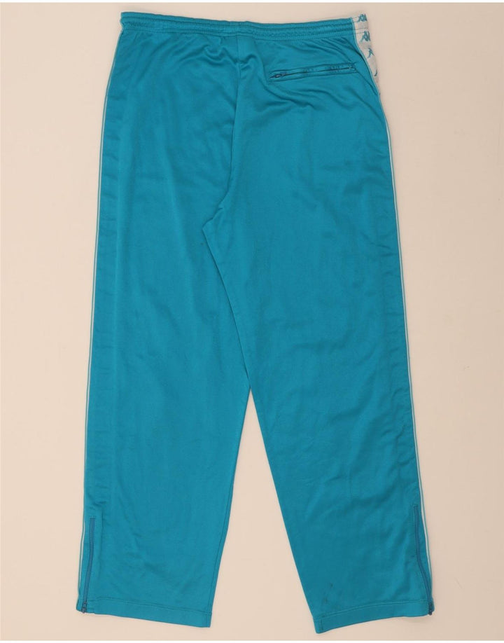Kappa Herren-Trainingshose mit Grafik, groß, blaues Farbblock-Polyester