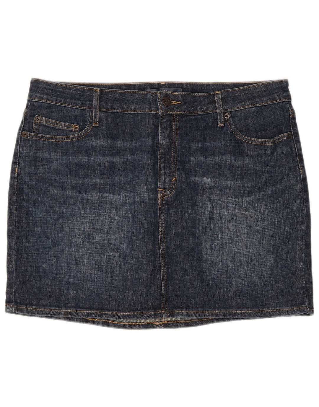 Levi's Damen Mini-Jeansrock US 16 XL W36 Blaue Baumwolle