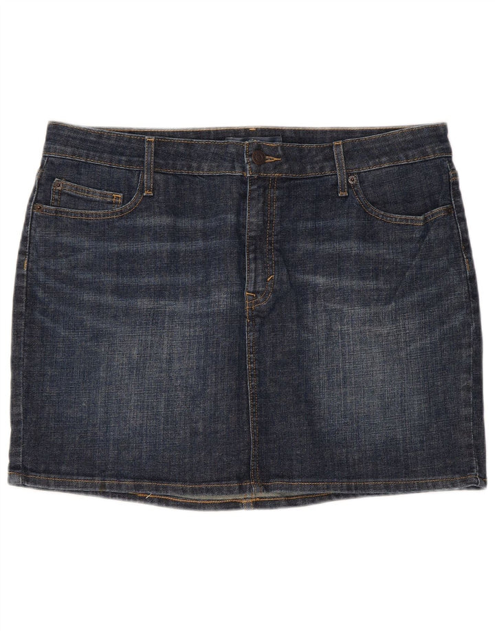 Levi's Damen Mini-Jeansrock US 16 XL W36 Blaue Baumwolle