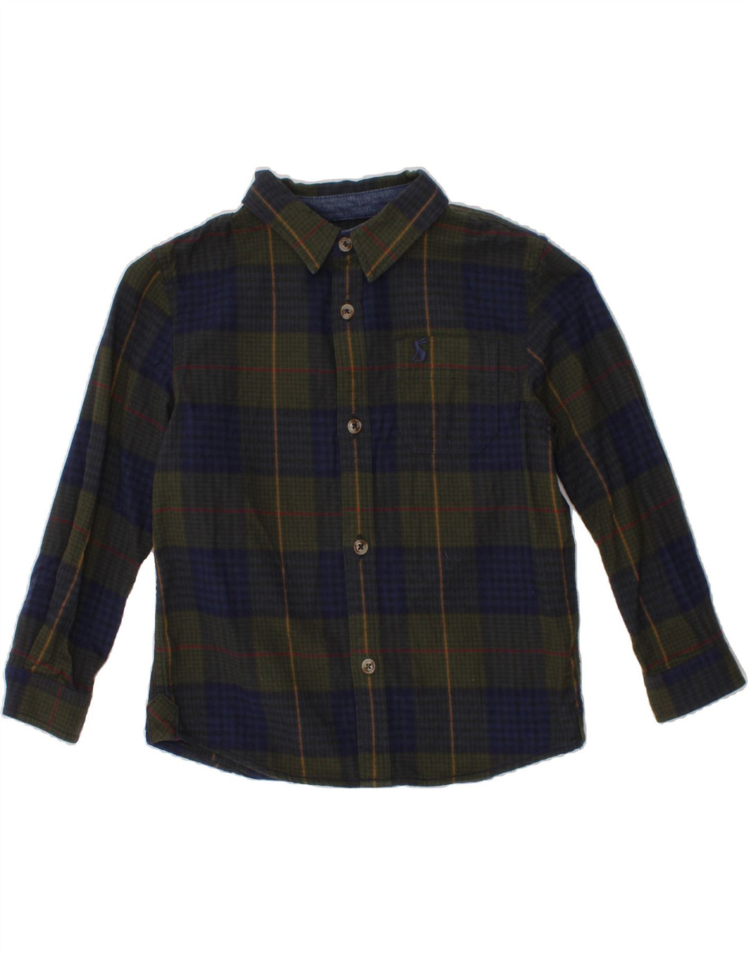 JOULES Boys Shirt 4-5 Years Green Check Cotton Vintage Joules and Second-Hand Joules from Messina Hembry 