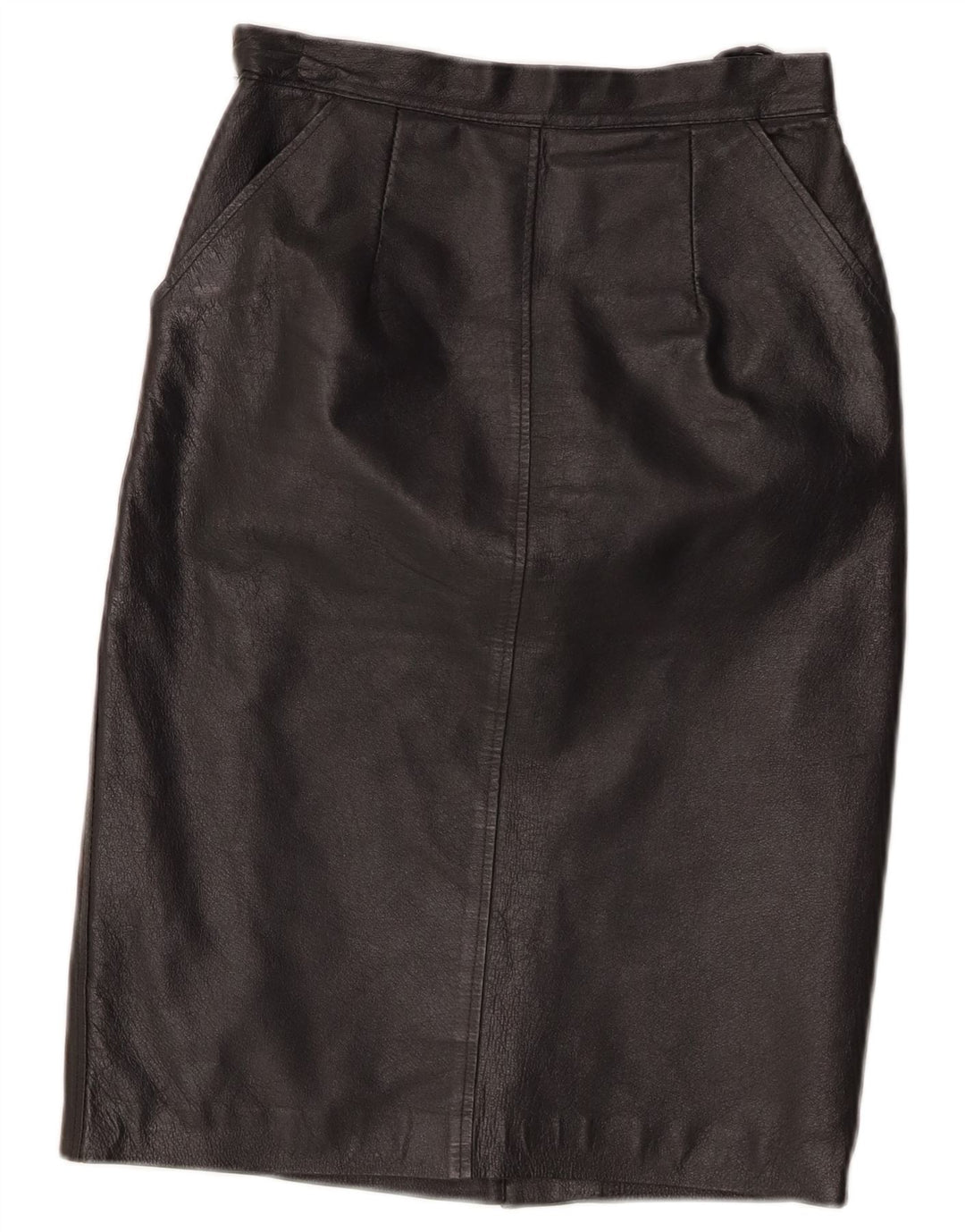 Vintage Damen Lederrock W24 XS Schwarz