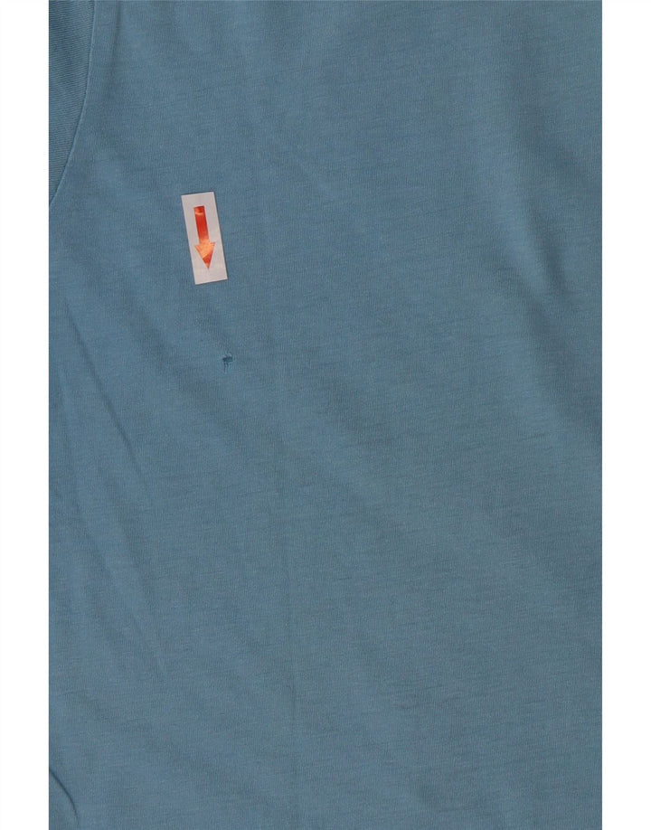 Kappa Herren Grafik-T-Shirt-Oberteil aus mittelblauer Baumwolle