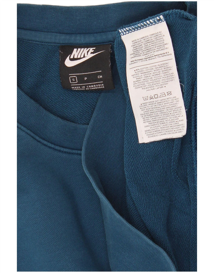 Nike Herren Sweatshirt Pullover Small Blau Baumwolle