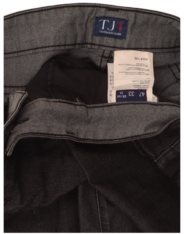 Trussardi Damen Straight Jeans W31 L26 Schwarze Baumwolle