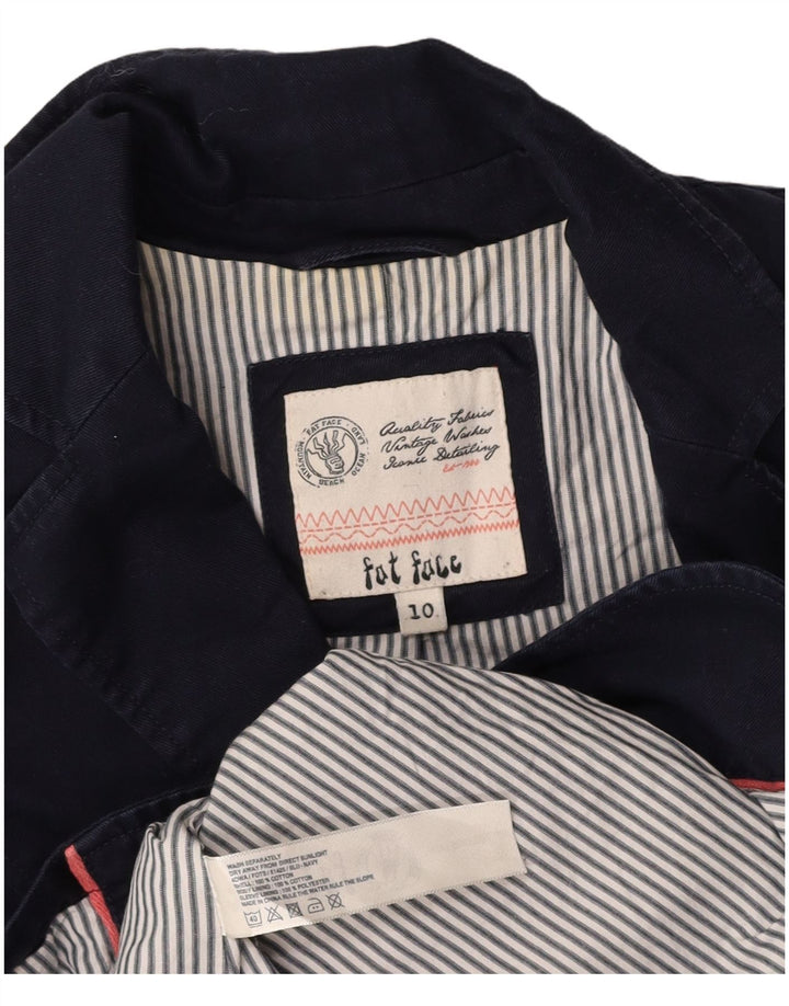 FAT FACE Damen-Blazer mit 3/4-Ärmeln und 2 Knöpfen, Gr. 10, Marineblau