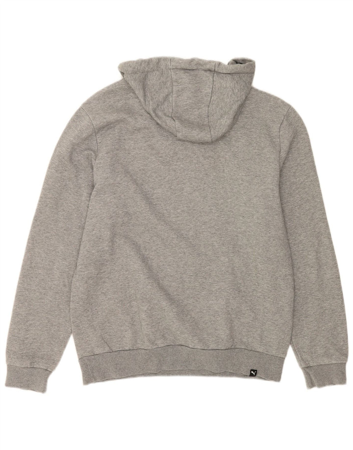 Puma Herren-Kapuzenpullover mit Grafik, mittelgrau gesprenkelte Baumwolle