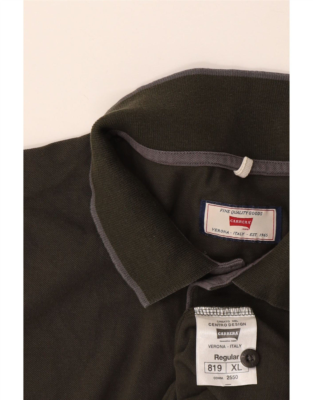 Carrera Herren Regular Fit Poloshirt XL Khaki Baumwolle
