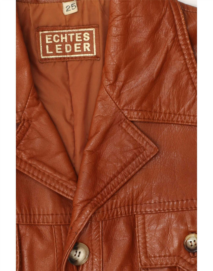 Vintage Herren Lederjacke UK 38 Mittelbraun