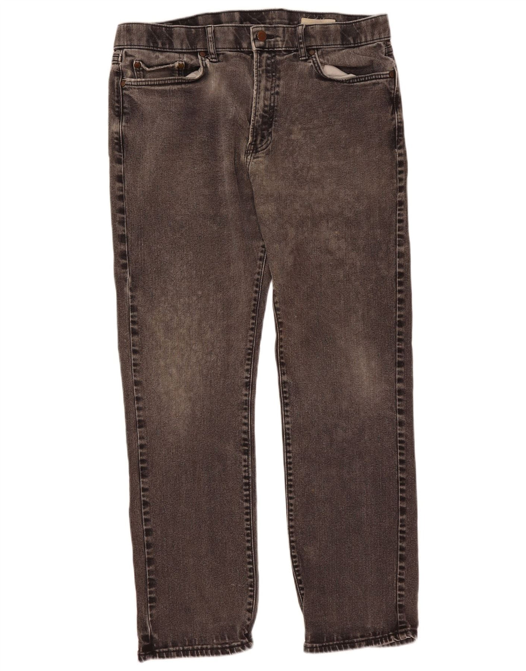 Marks & Spencer Herren Straight Jeans W38 L31 Schwarze Baumwolle