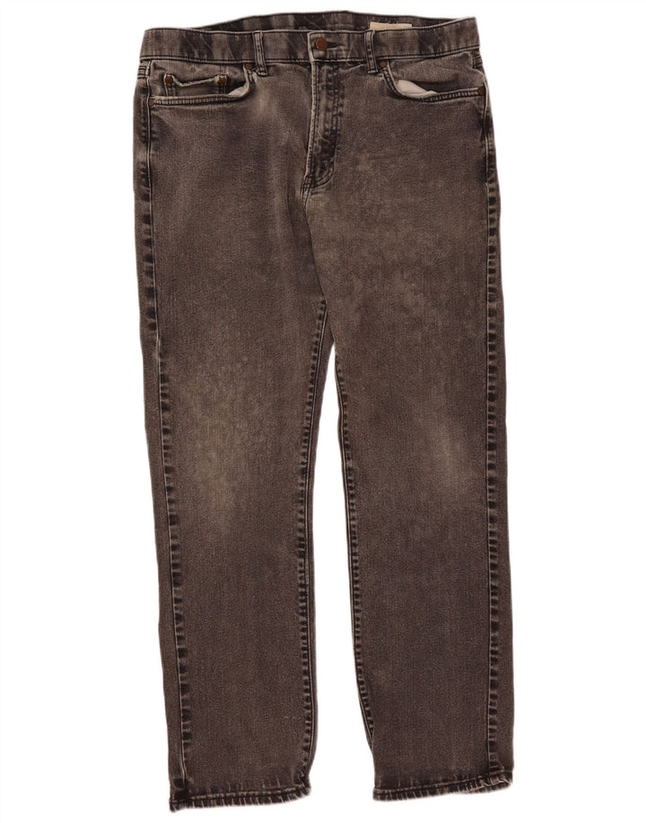 Marks & Spencer Herren Straight Jeans W38 L31 Schwarze Baumwolle