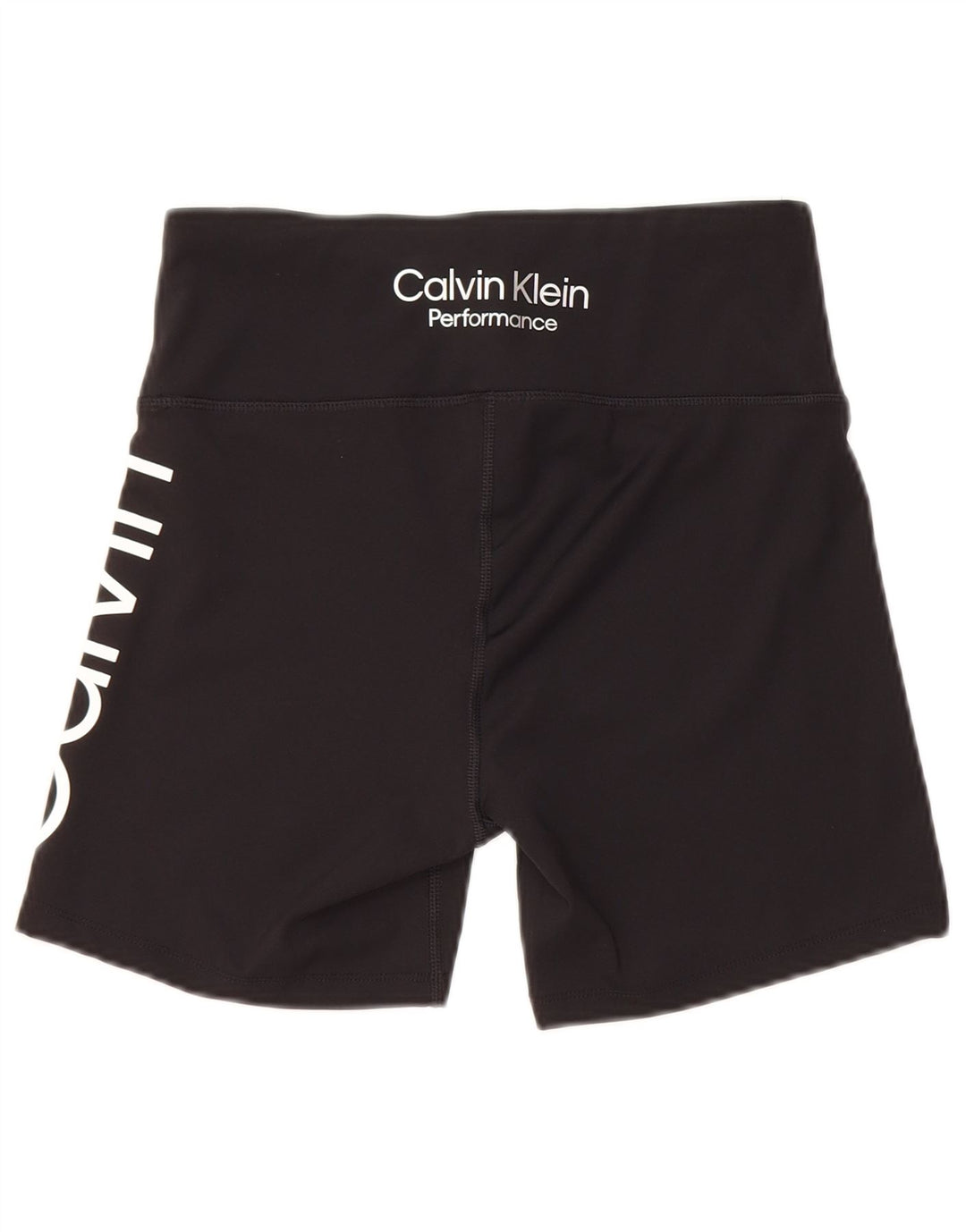 Calvin Klein Damen Graphic Sport Shorts UK 12 Medium Schwarz Polyester