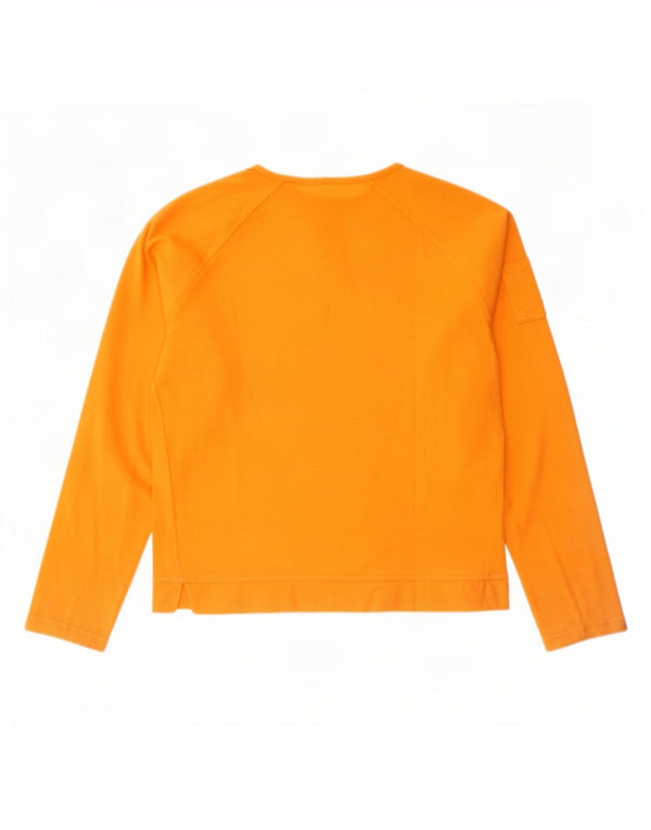 Champion Damen Top Langarm UK 14 Large Orange Baumwolle