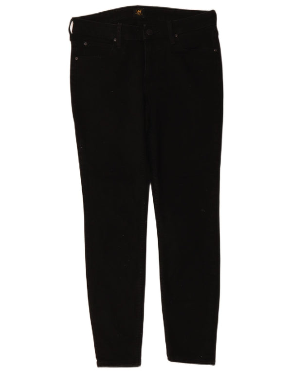 Lee Damen Scarlett Skinny Jeans W30 L27 Schwarze Baumwolle